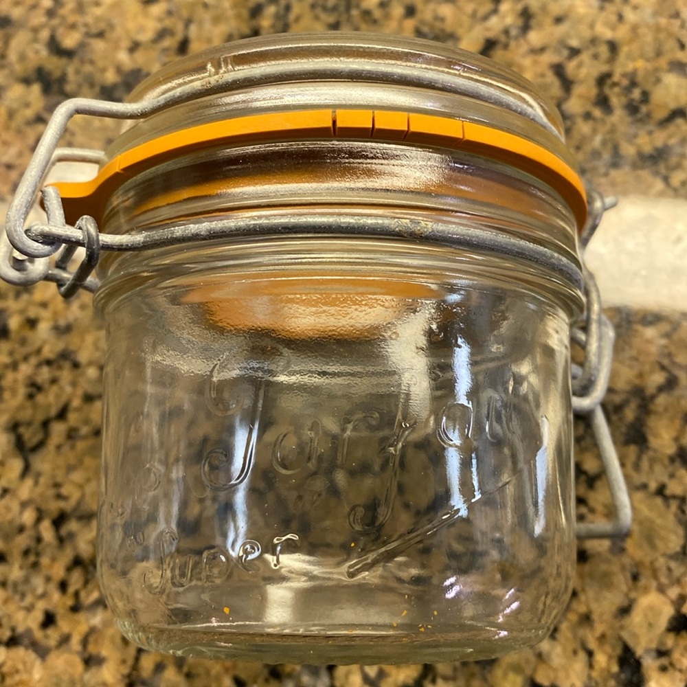 Vintage Small Le Parfait Sealable Jelly Jar With Rubber Seal